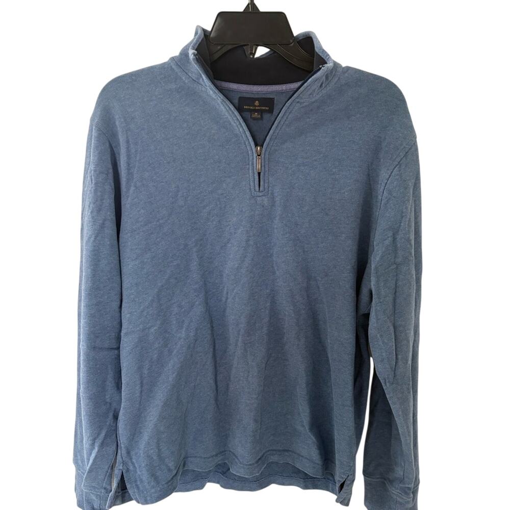Brooks Brothers Men's Zip-Up Sweater in Blue